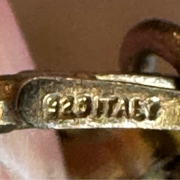 Bronze Abacus Pendant Italy 925 Necklace Vintage - Picture 9 of 13